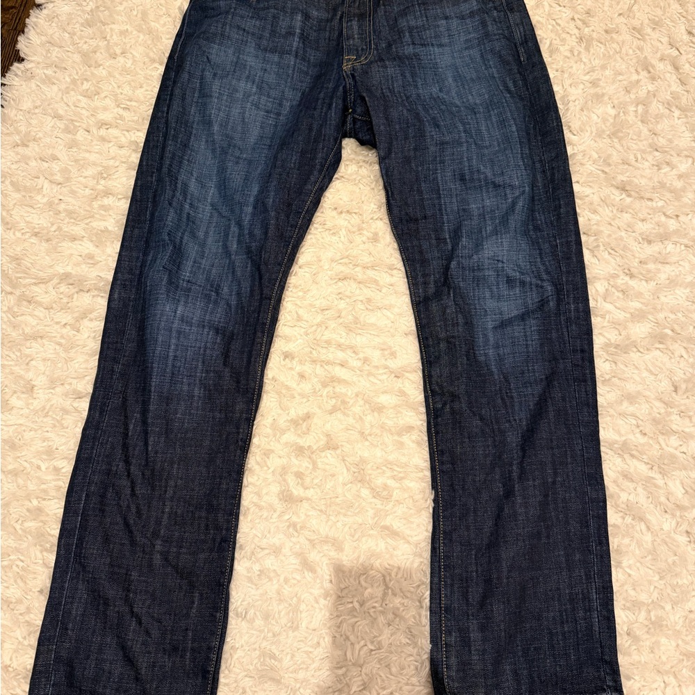 Lucky Brand Men's Dark Blue Straight Jeans